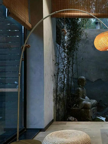 Rattan Modern Floor Lamp