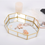 Thumbnail: Italian Palazzo Gold and Glass Geometric Trays
