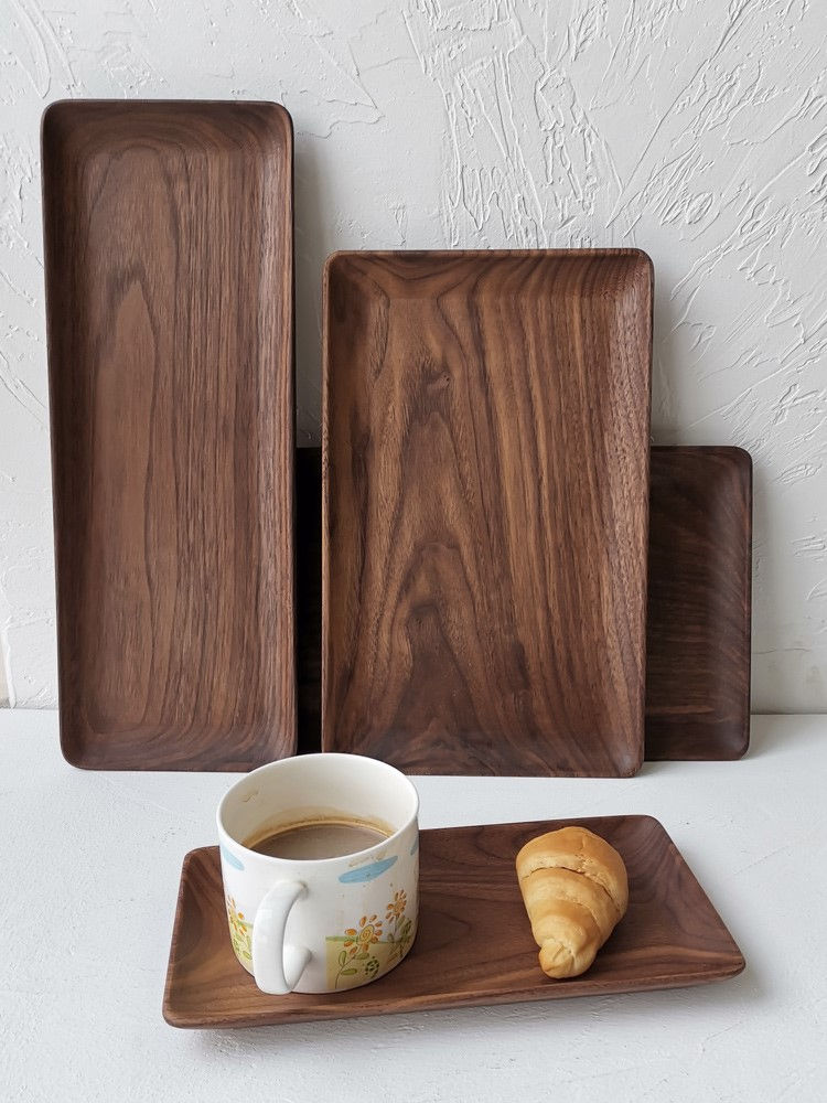 Thumbnail: Vilia Greek Black Walnut Coffee Trays