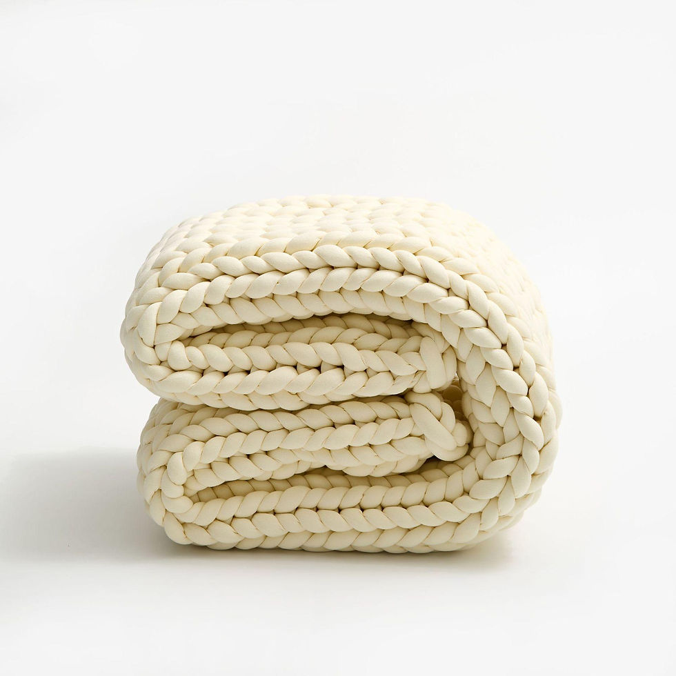 Thumbnail: Handknit European Throw Blanket
