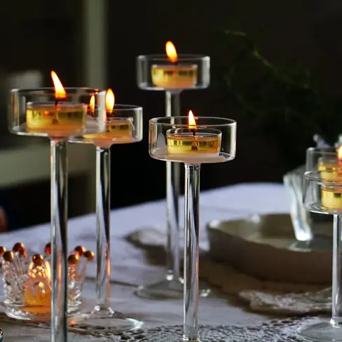 Glass Tealight Candle Holders