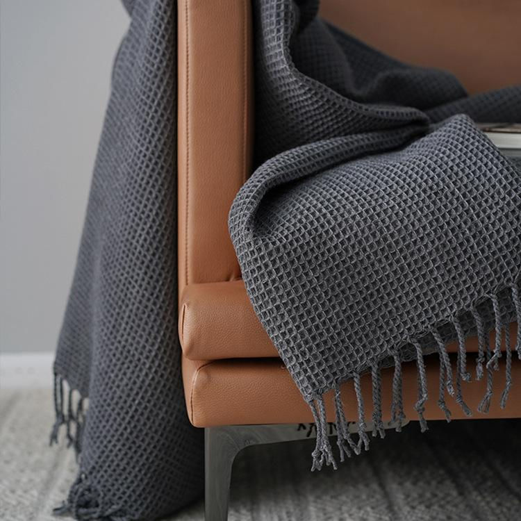 Thumbnail: Rochette Modern Hand-Knitted Blanket
