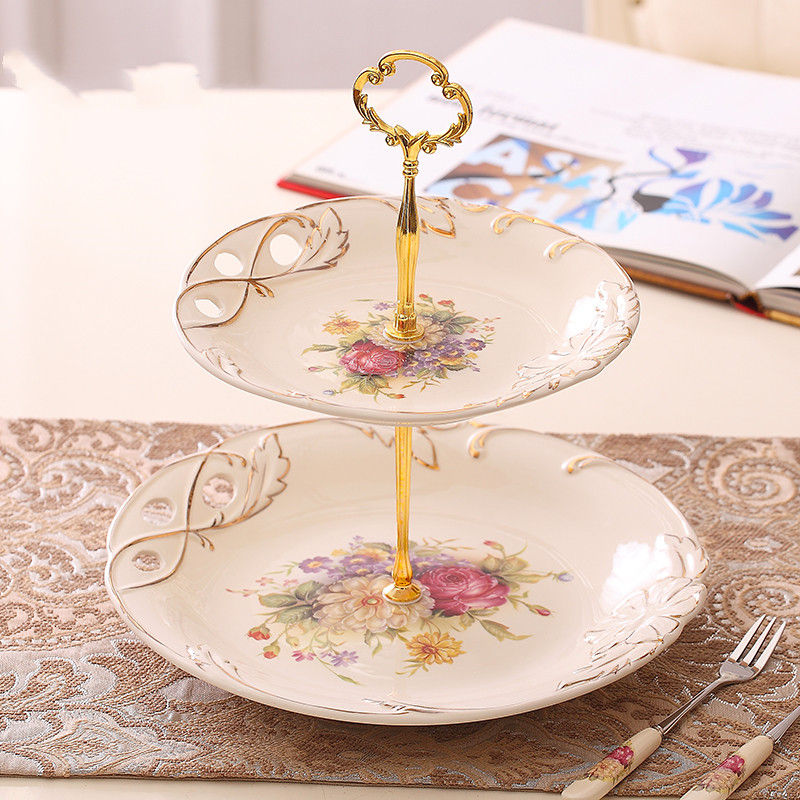 Thumbnail: Vintage European Layered Dessert Tray