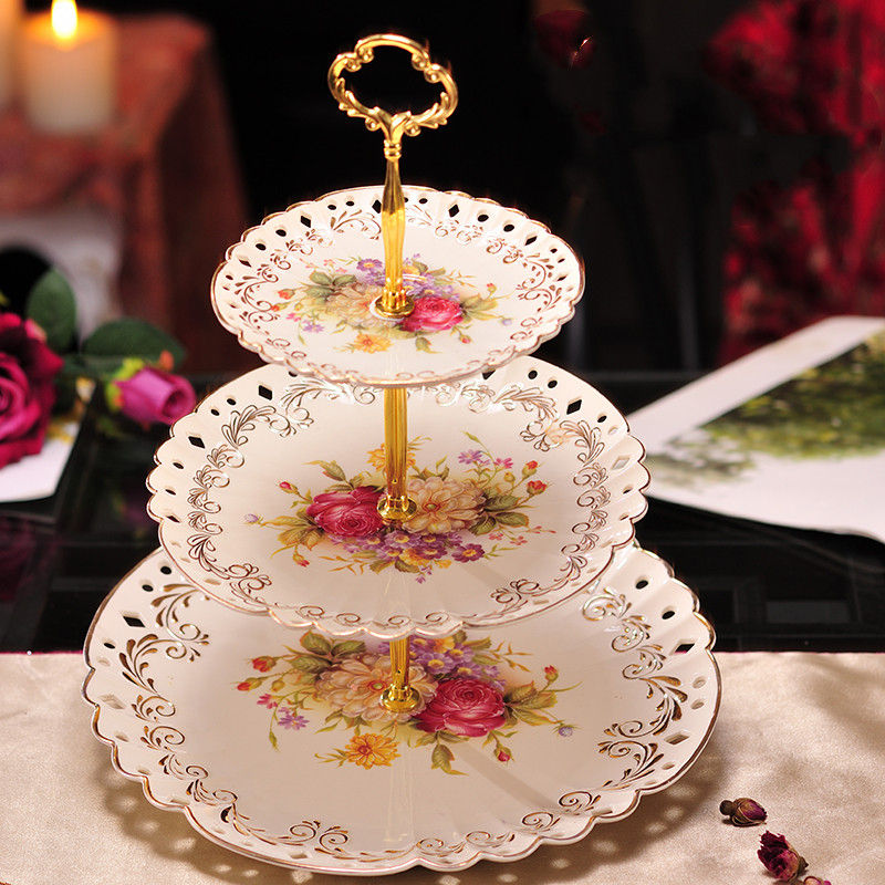 Thumbnail: Vintage European Layered Dessert Tray