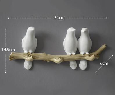 Thumbnail: Piperi White Birds Wall Hook