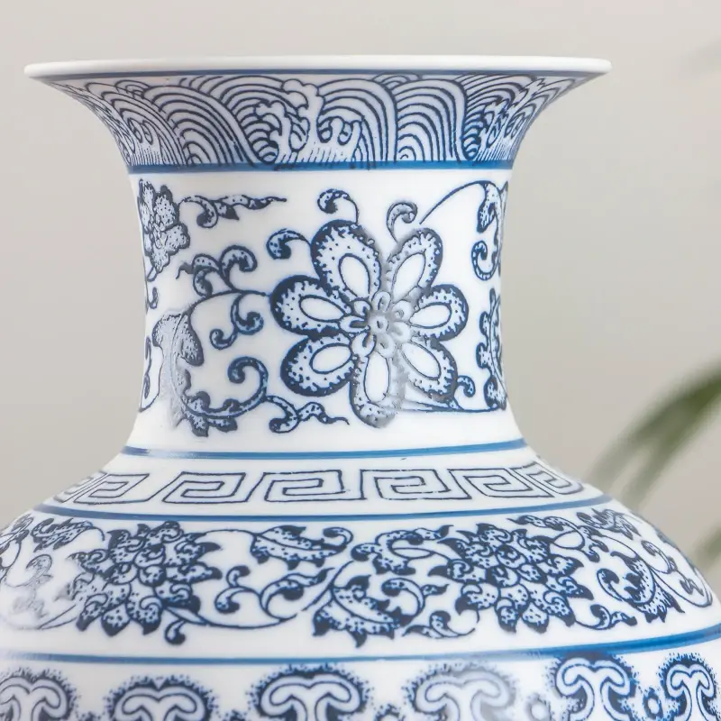 Thumbnail: No Glazed Blue and White Porcelain Vases Interlocking