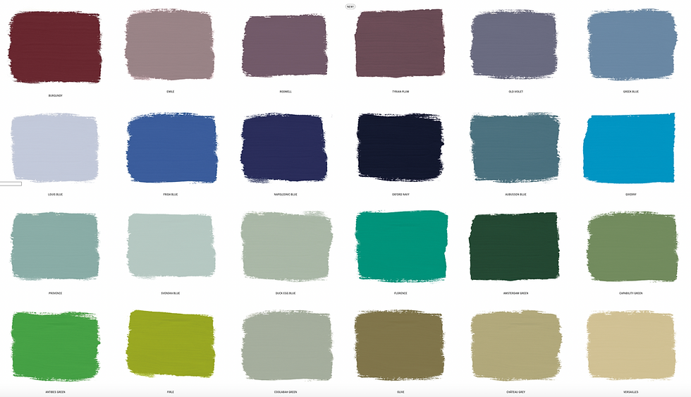Annie Sloan Chalk Paint Colours located at Una Bella Vita Boutique