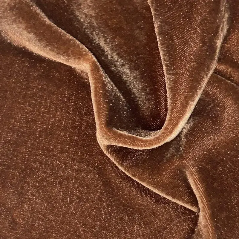 Thumbnail: Serino Velvet Duvet Set - Copper Brown