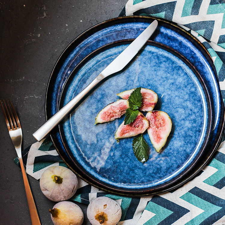 Thumbnail: Mykonos Blue Handmade Porcelain Tableware Dishes