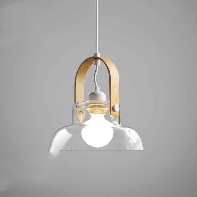 Thumbnail: Rovia Modern Wood and Glass Pendant Lights