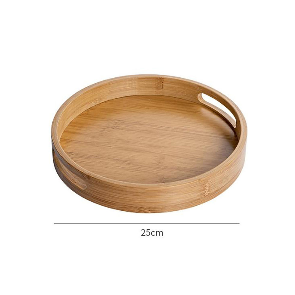 Thumbnail: Modern Greek Natural Bamboo Round Tray Series