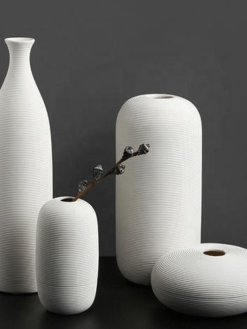 White Modern Vases