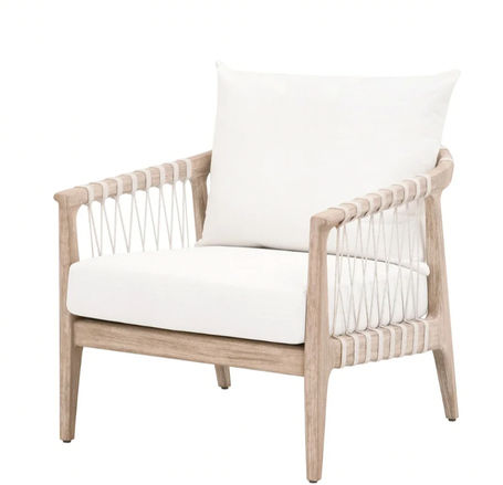 White Wood Accent Chair