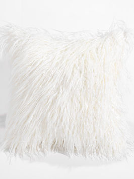White Mongolian Pillow