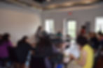 trainer teaching parents at training