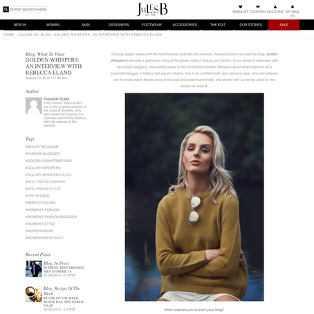 FEATURED ON JULES B ONLINE - STYLE FILE | UK FASHION PHOTOGRAPHER