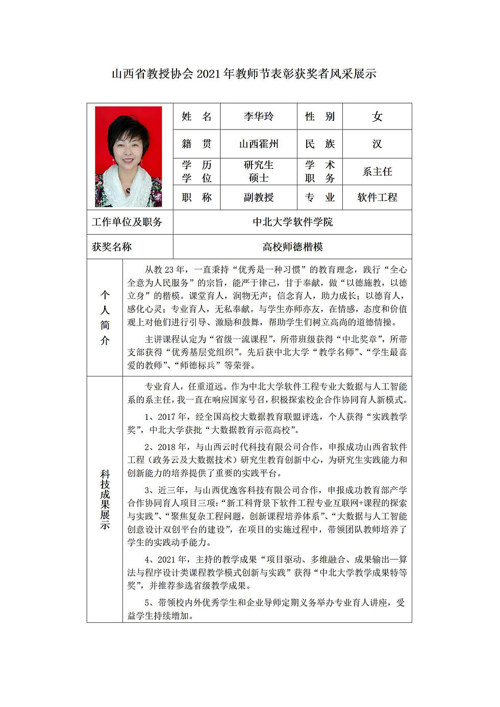 中北大学李华玲山西省教授协会2021教师节表彰获奖者风采b版_01.jpg