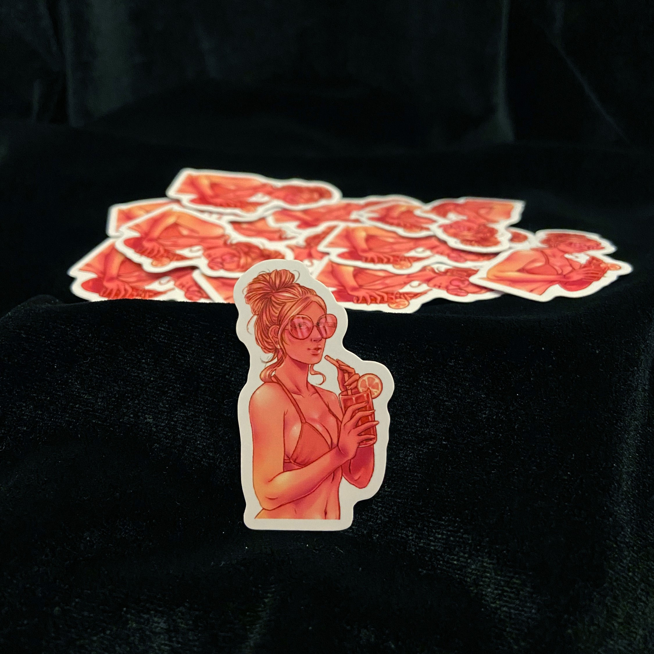 Sunset Drink Sticker