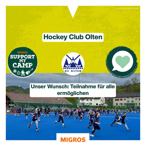 Der HCO ist dabei: Migros "Support my Camp" - finanzielle Unterstützung für die HCO Hockeywoche in den Frühlingsferien (13.-17.04.26)