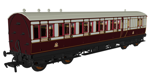 E86029 54ft non-Corridor Third Caledonian Railway Plum & Off-White No.1422 main image 0
