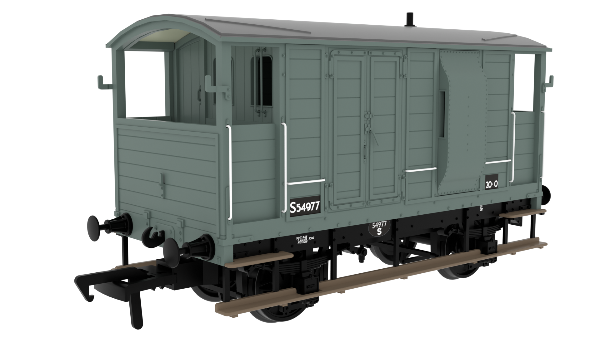 #*# LSWR/WD 20T Brake Van - No. S54977 BR Grey.