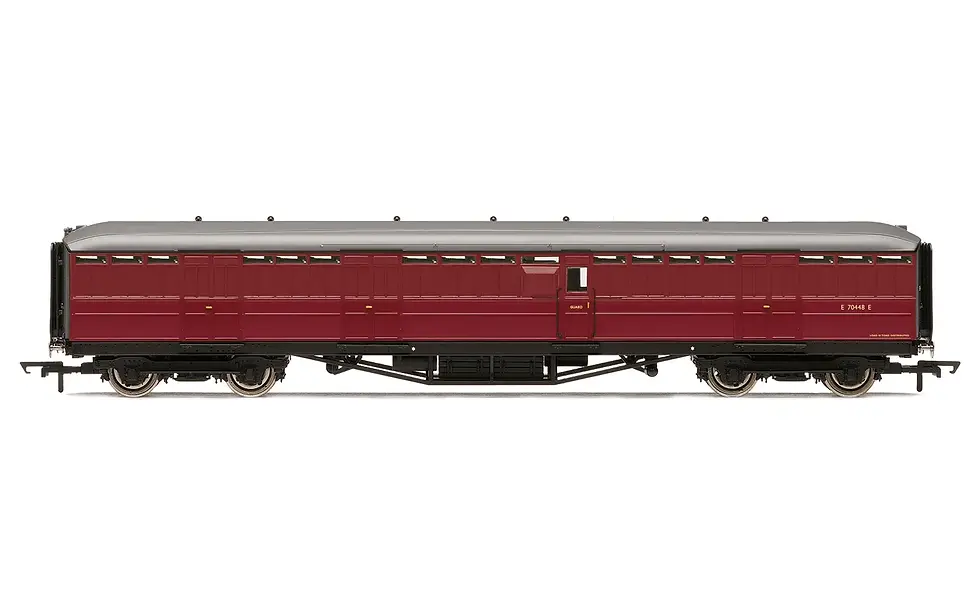 #*# BR Gresley Corridor Crimson Passenger Brake E70448E