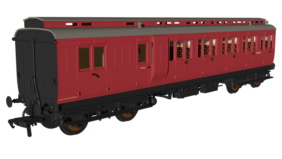 #*# BR Crimson 'Evolution' Non-Corridor Carriage Brake Third No.E51854E