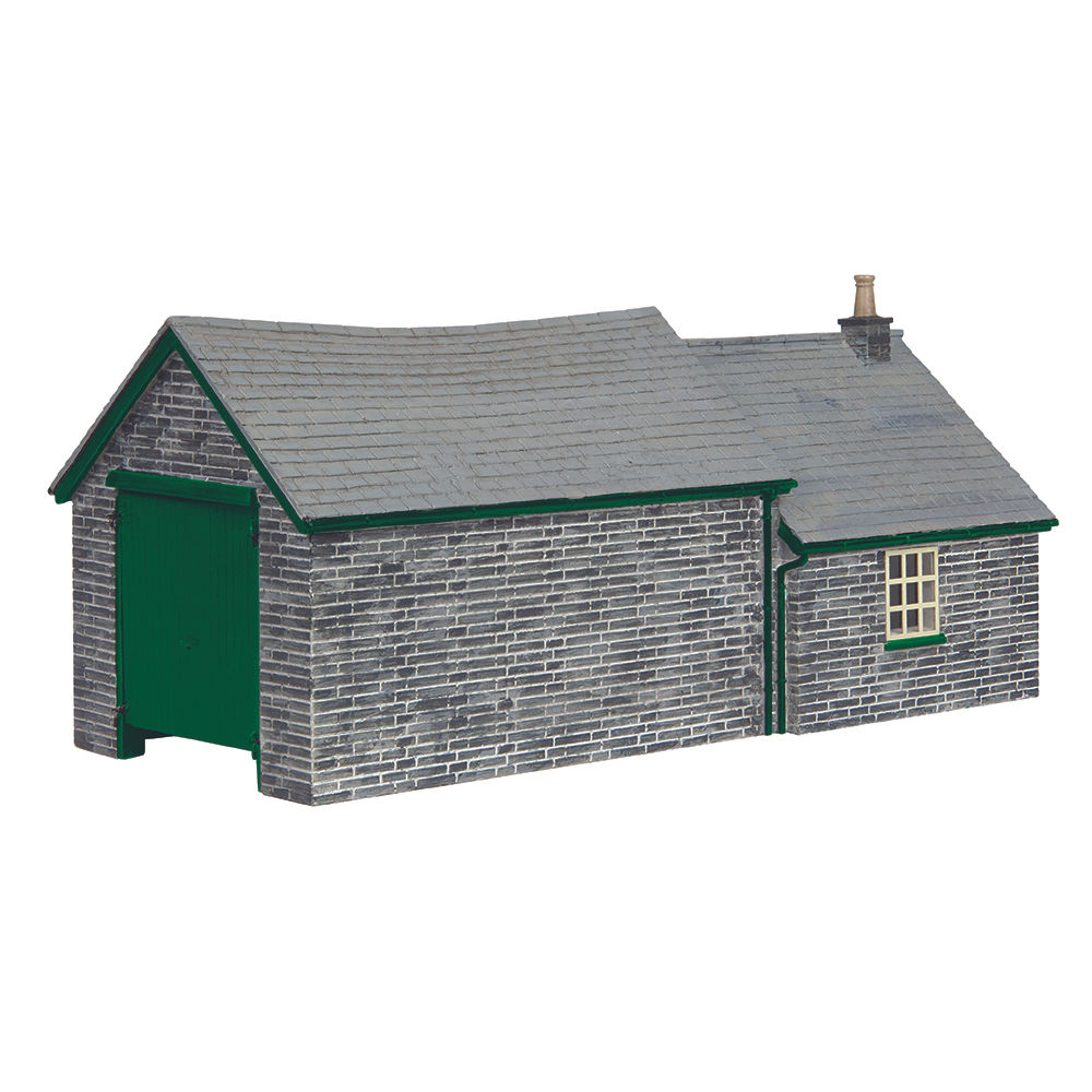 Narrow Gauge (OO9) Stone Shed and Store Green