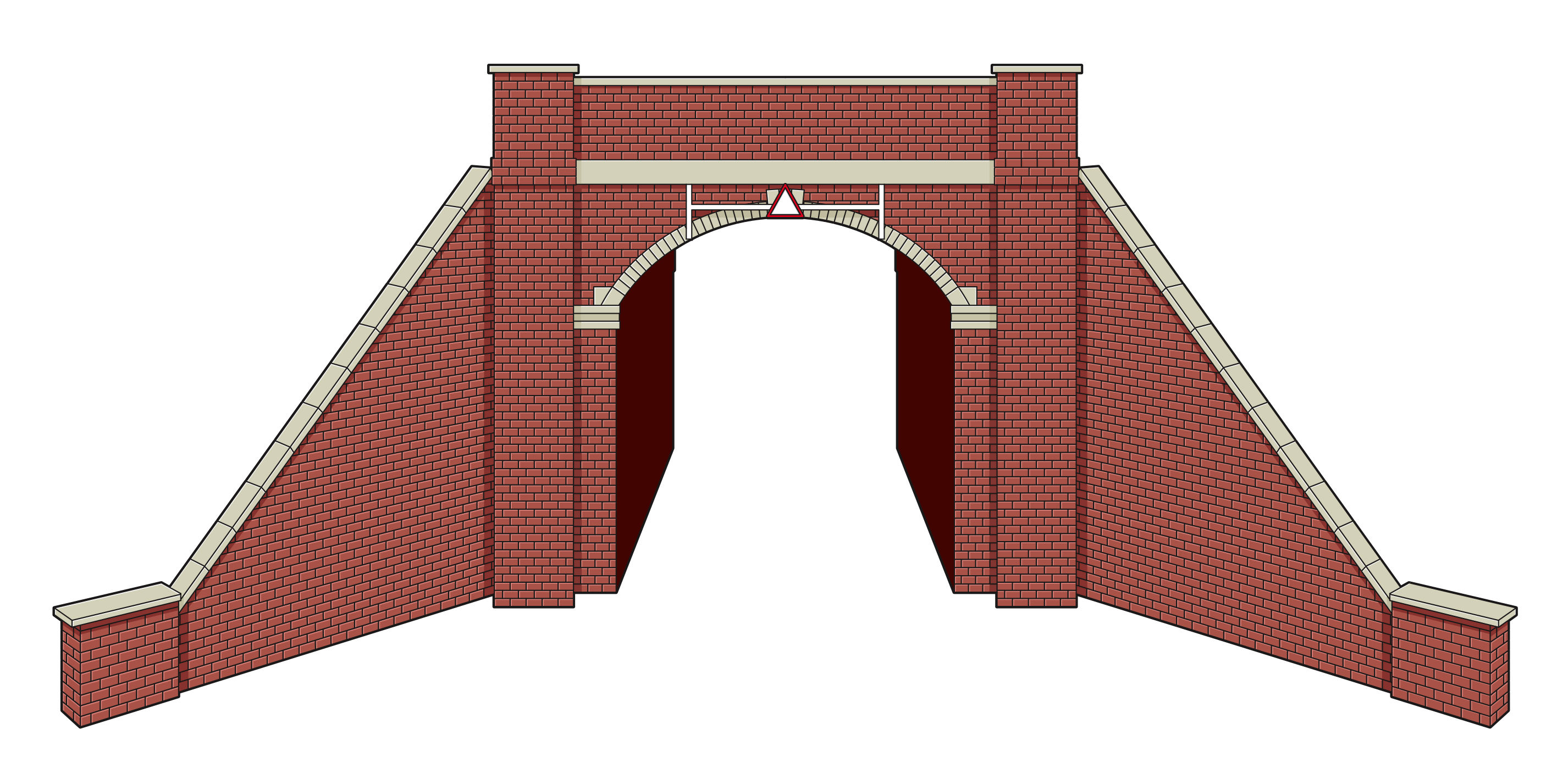 L/S Kit TT:120 Bridge, Brick, Single Track