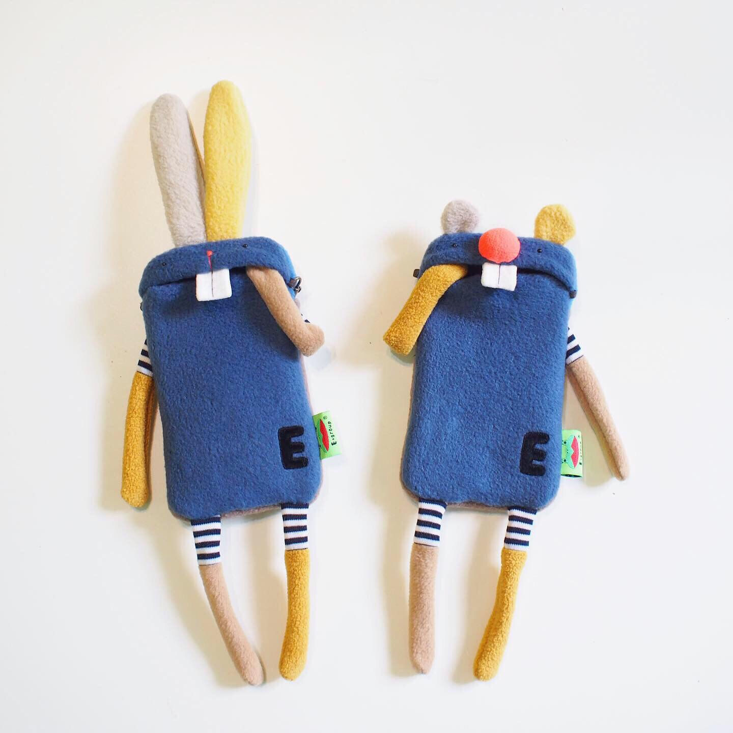 門牙包阿兔/熊 灰藍奶油( iphone系列皆可裝)