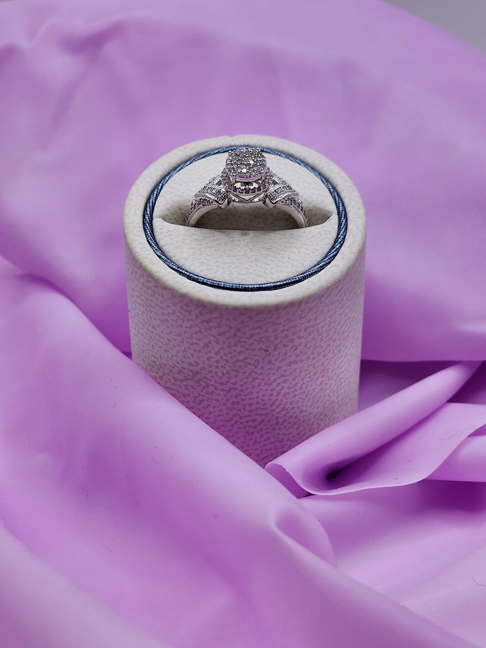 Thumbnail: 10k White Gold Ring with 1/3 CTW Diamond
