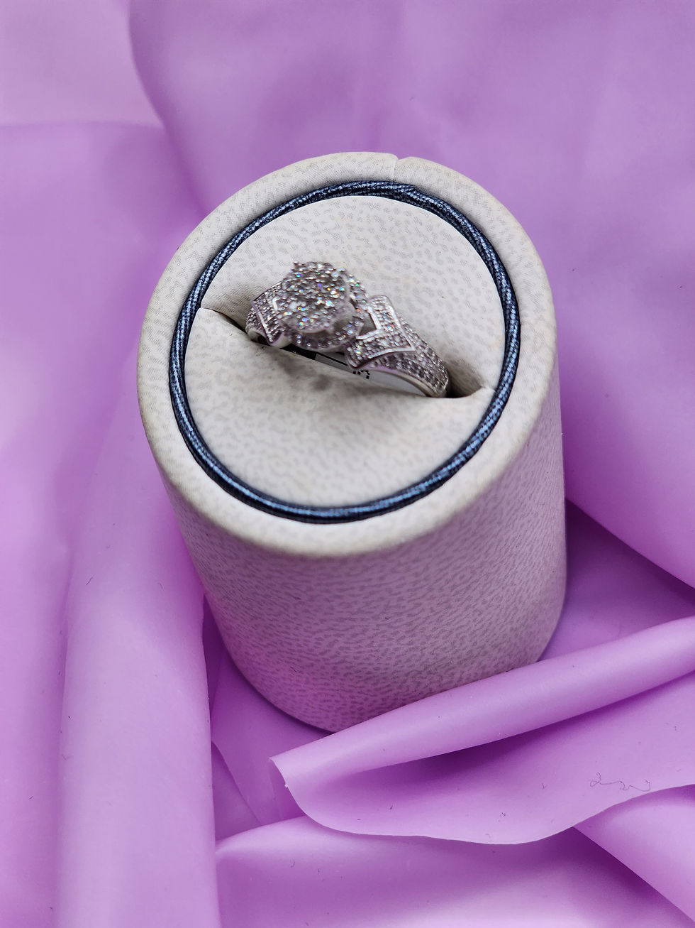 Thumbnail: 10k White Gold Ring with 1/3 CTW Diamond