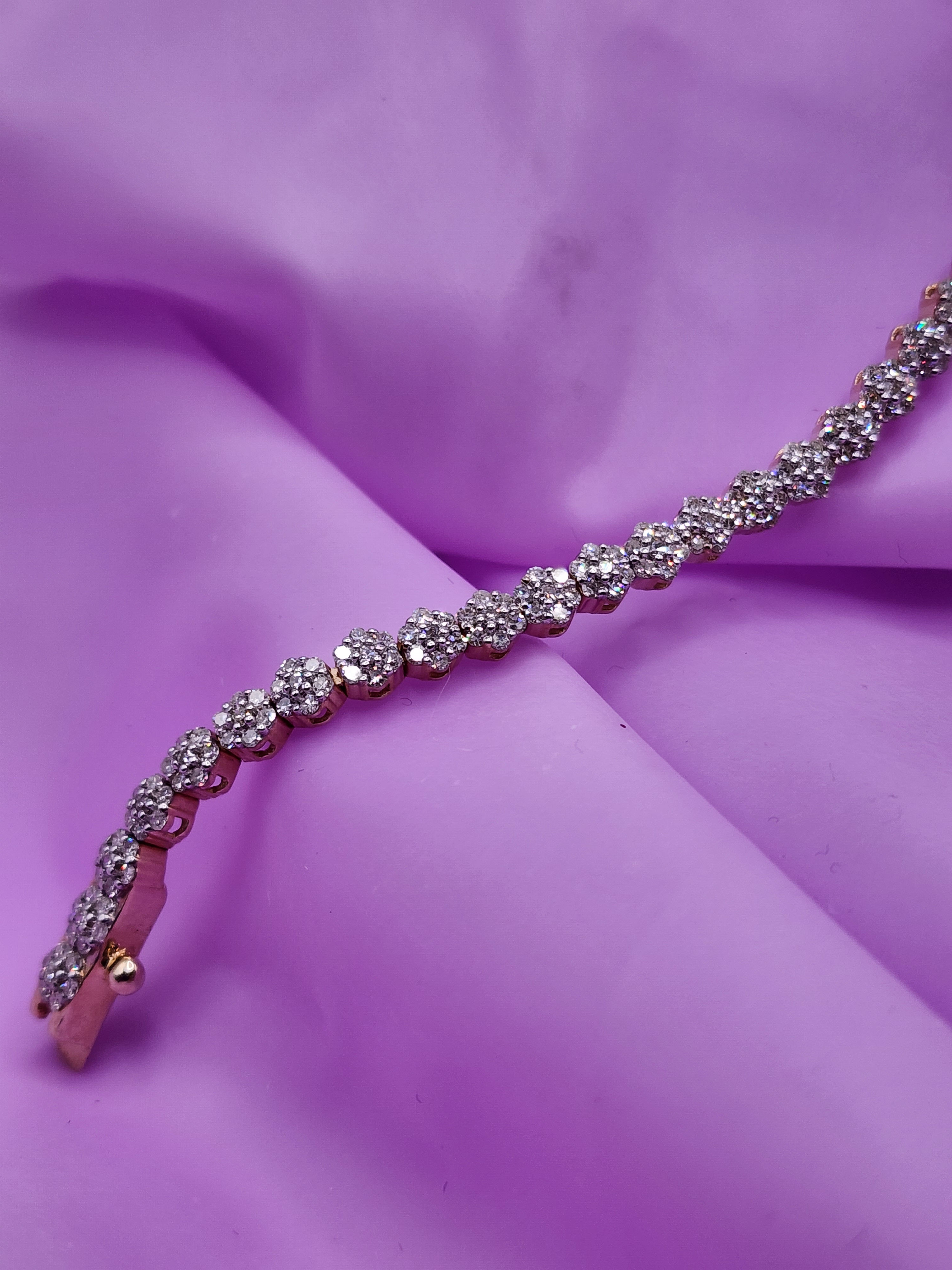 10k Yellow Gold Bracelet With 2 - 1/5CTW Diamonds