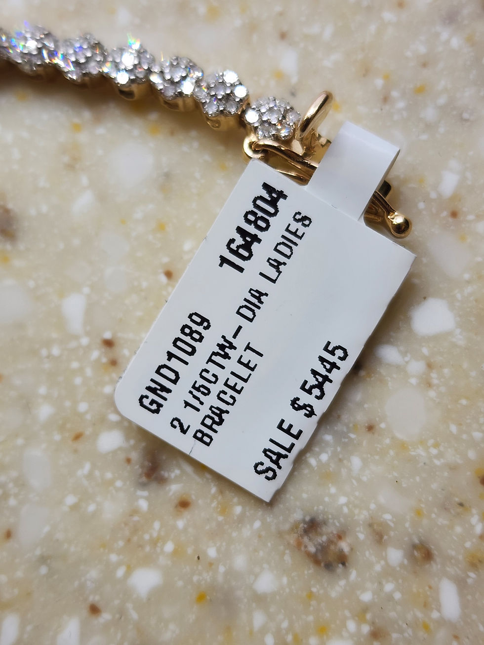 Thumbnail: 10k Yellow Gold Bracelet With 2 - 1/5CTW Diamonds