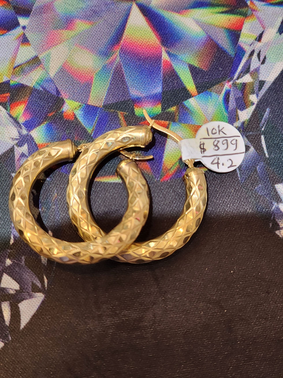 Thumbnail: 10k Yellow Gold Hoops