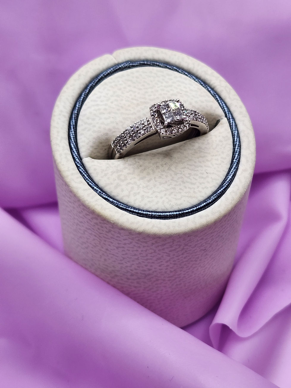 Thumbnail: 10k White Gold Ring with 0.50 CTW Diamond