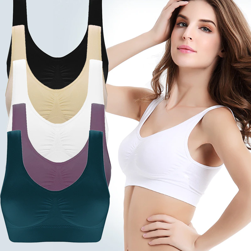 Thumbnail: Women seamless Bra No pad Underwear sports bra vest 