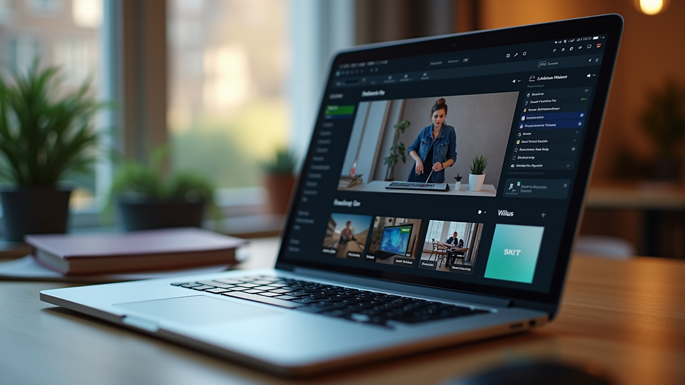 Close-up view of a laptop screen showing Wix Studio interface