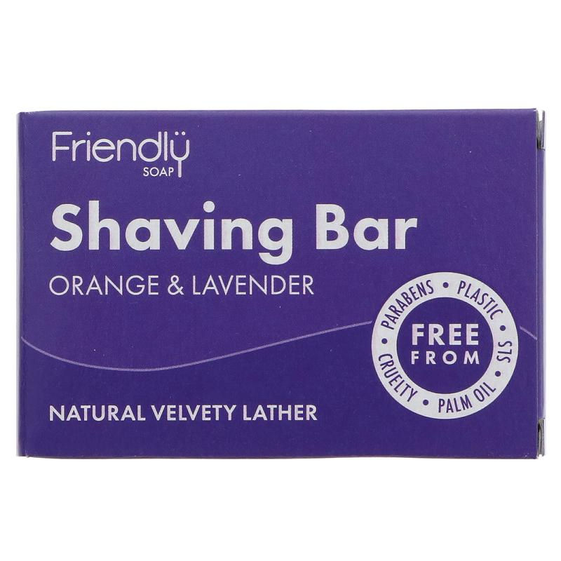 Thumbnail: Natural Shaving Bar - 95g - Orange & Lavender - FRIENDLY