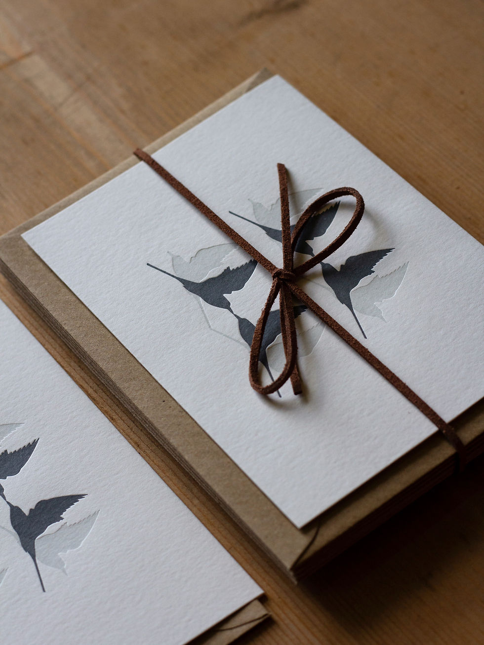 Thumbnail: Arctic Terns Letterpress Notecard - Pack of 8