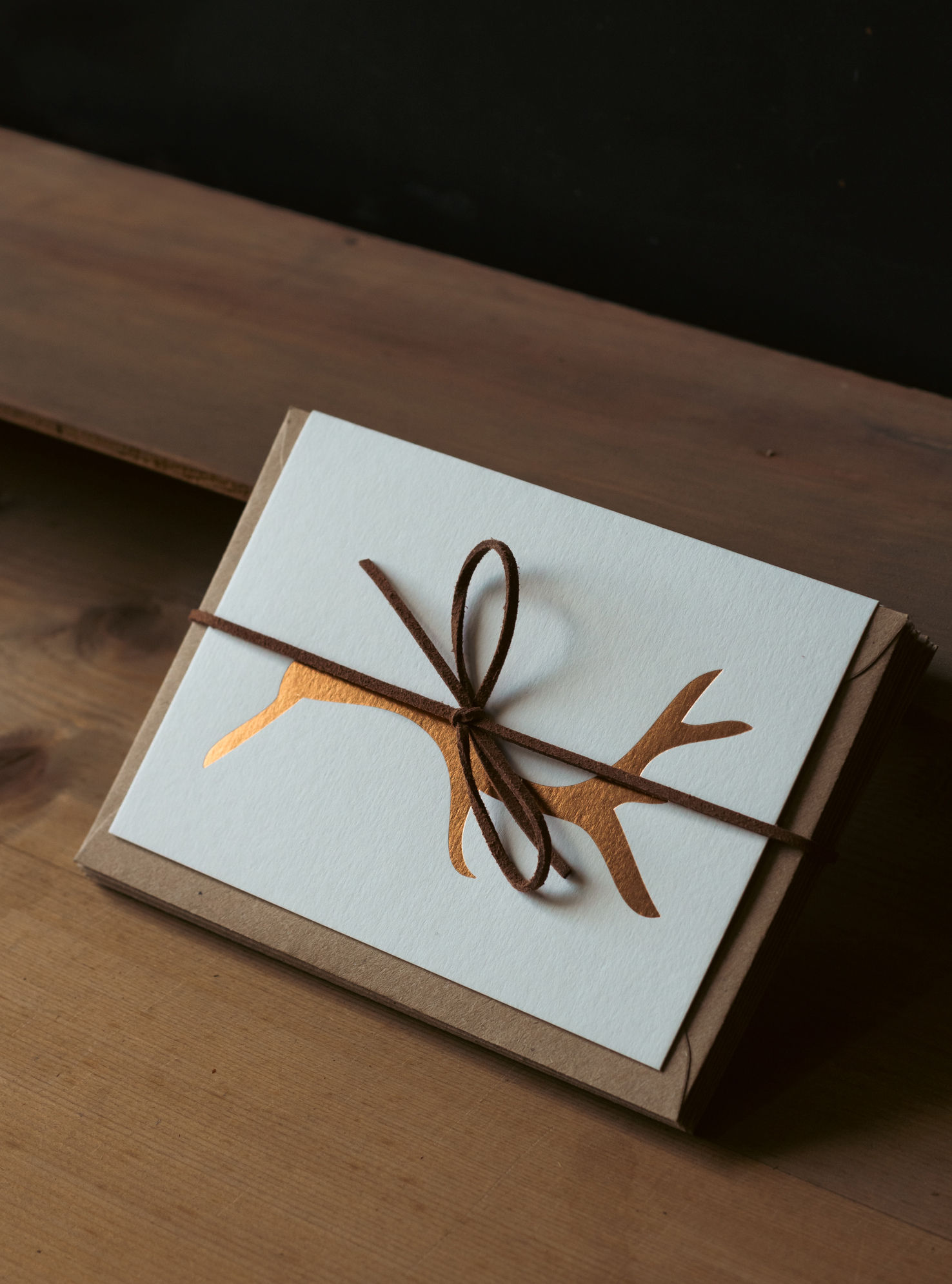 Copper Foil Stag Notecard - Pack of 8