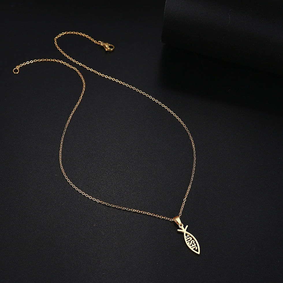 Thumbnail: Jesus Fish Christian Necklace