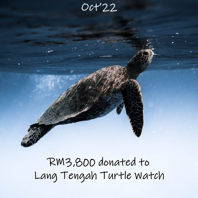 RM3,800 donated to 
Lang Tengah Turtle Watch
