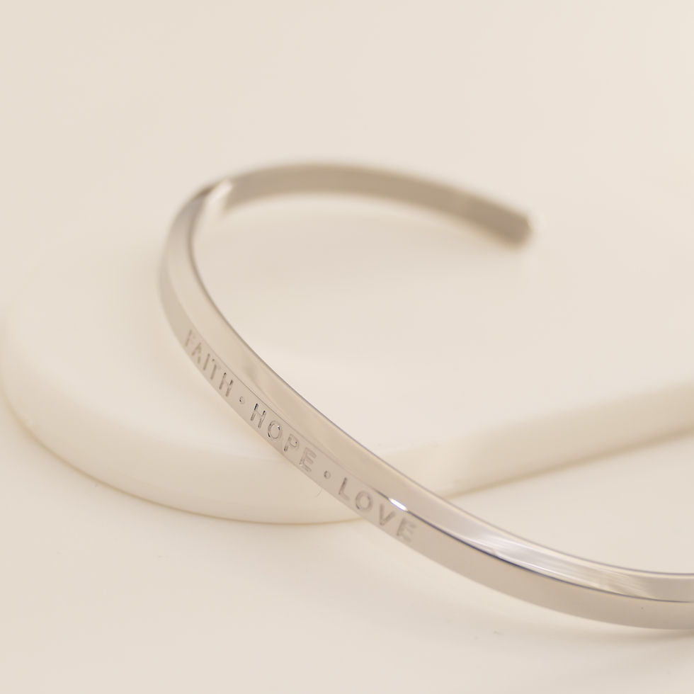 Thumbnail: Faith Hope Love Christian Bracelet