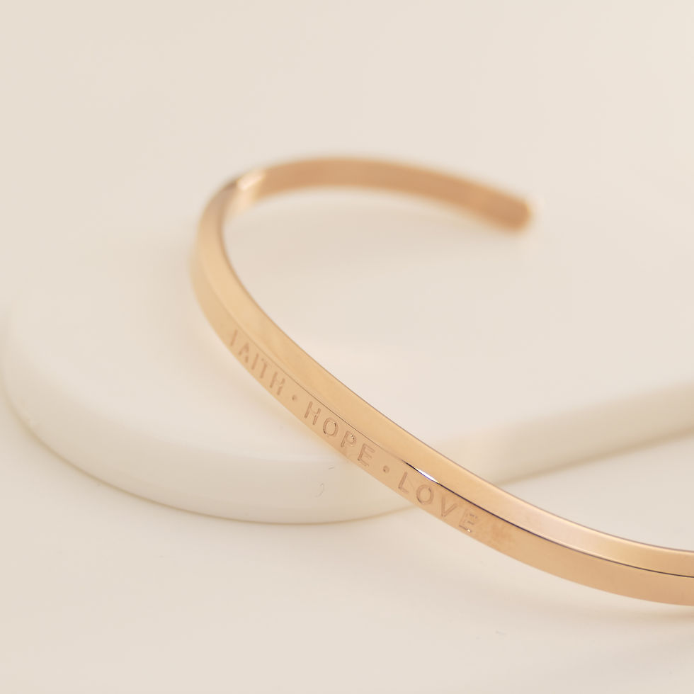 Thumbnail: Faith Hope Love Christian Bracelet