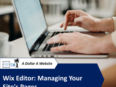 Wix Editor: Managing Your Site's Pages