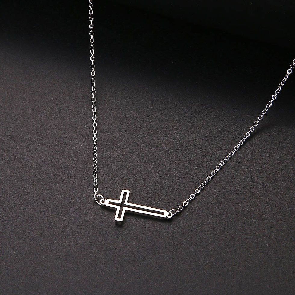 Thumbnail: Modern Cross Christian Necklace