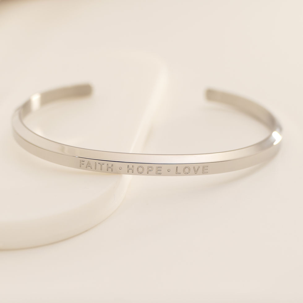 Thumbnail: Faith Hope Love Christian Bracelet