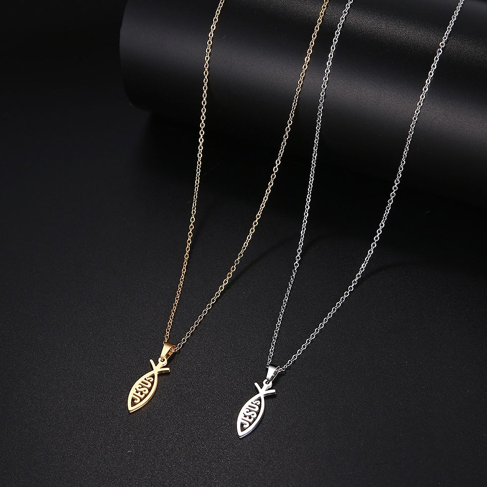 Thumbnail: Jesus Fish Christian Necklace