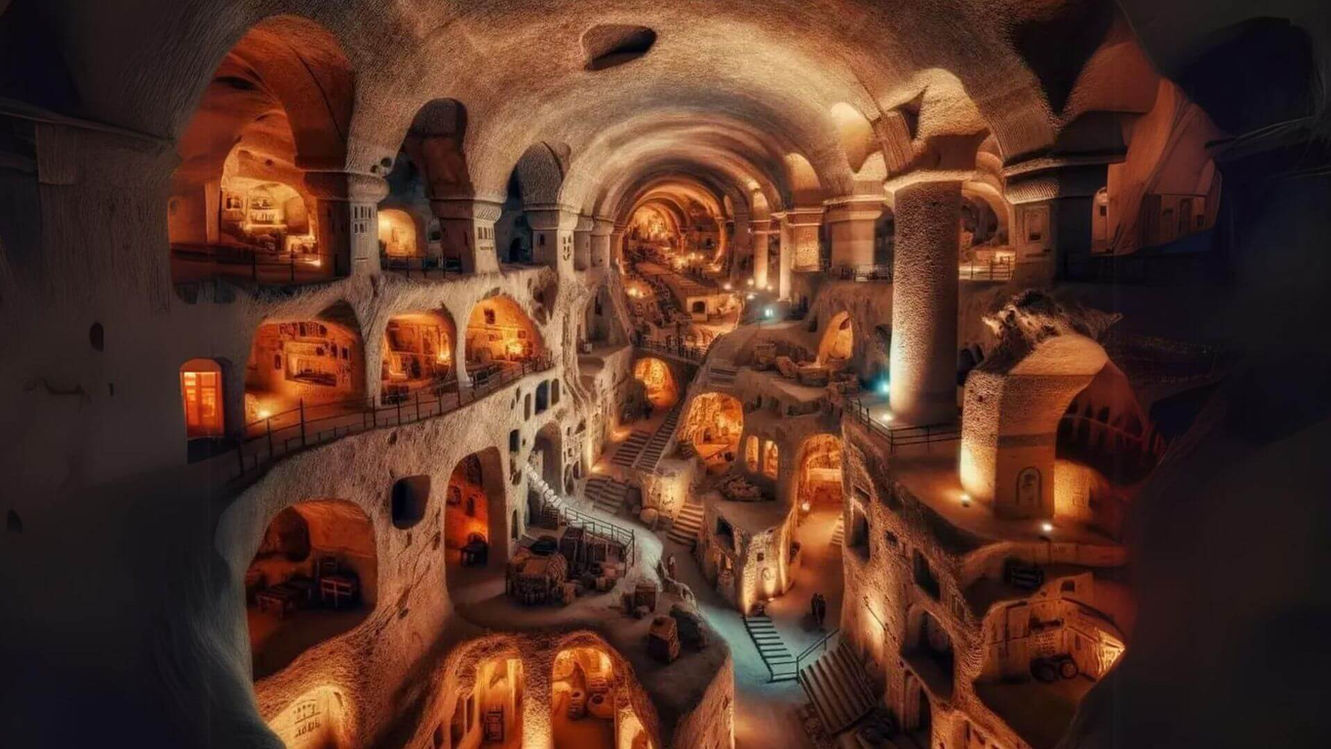 Ancient underground city of Nevşehir, a mystery carved in volcanic rock.